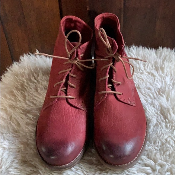 josef seibel red ankle boots
